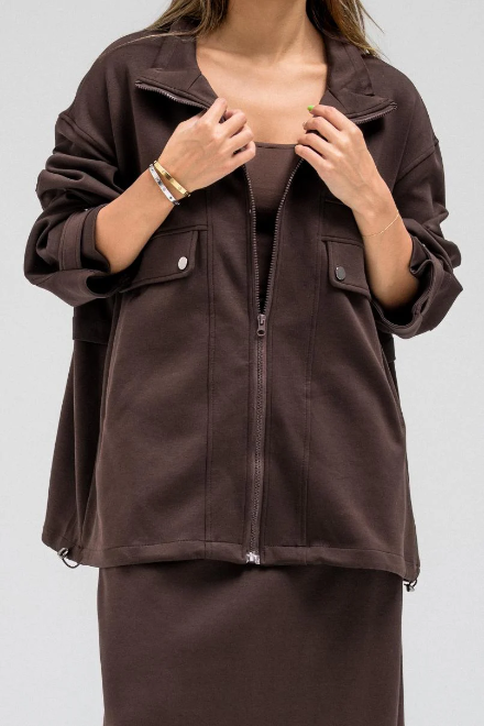 DRAWSTRING DETAIL JACKET