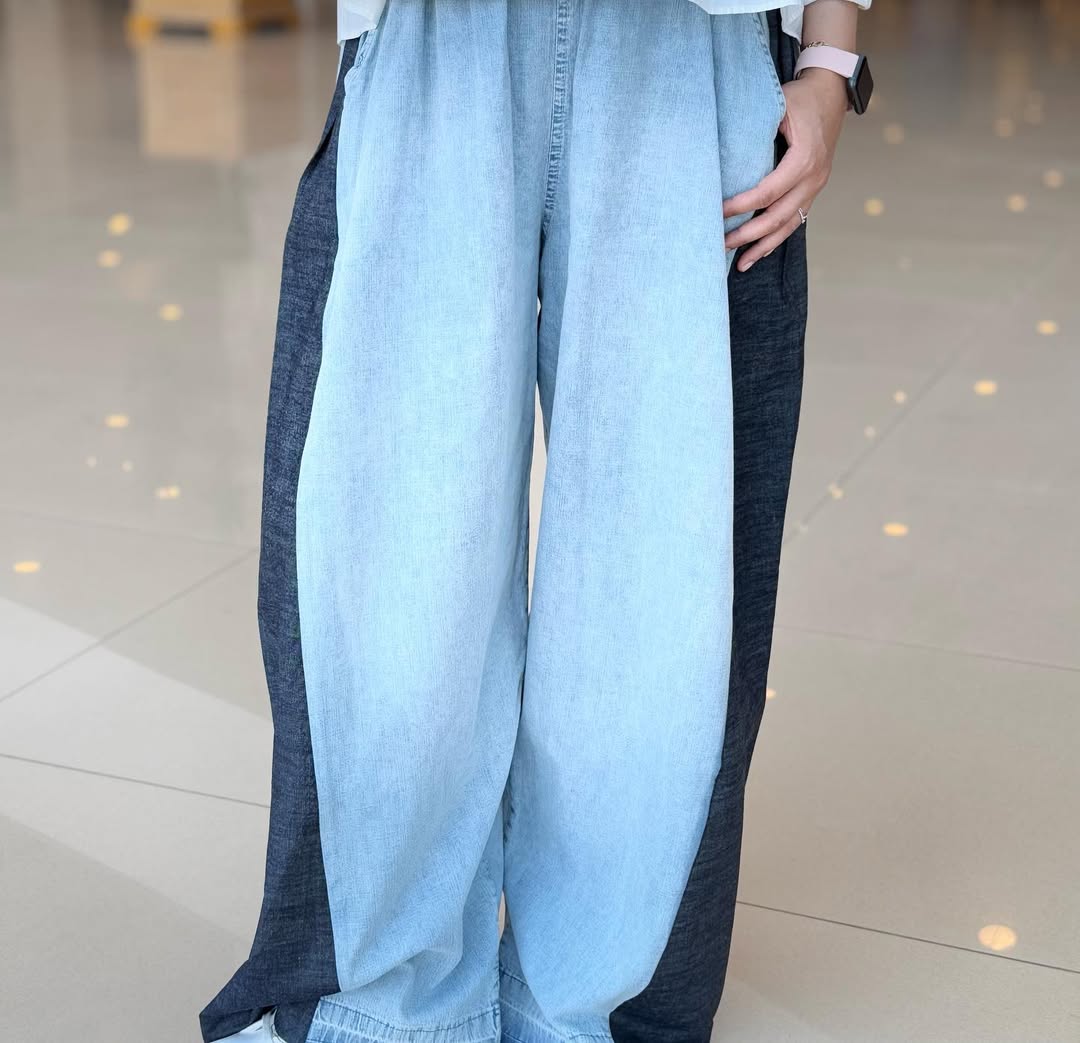 Two-Tone Wide leg pants