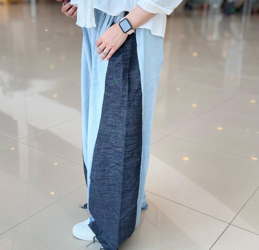 Two-Tone Wide leg pants