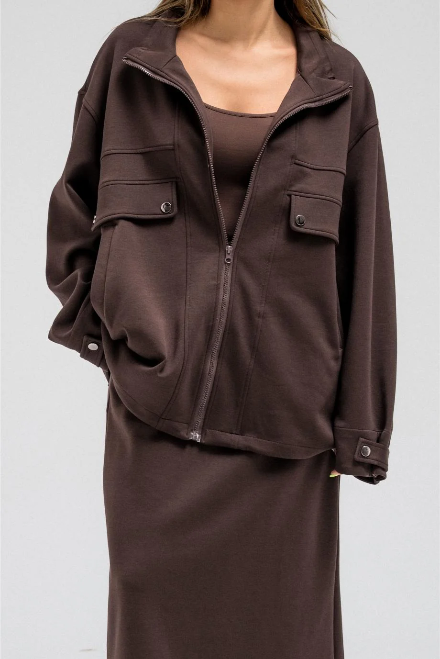 DRAWSTRING DETAIL JACKET