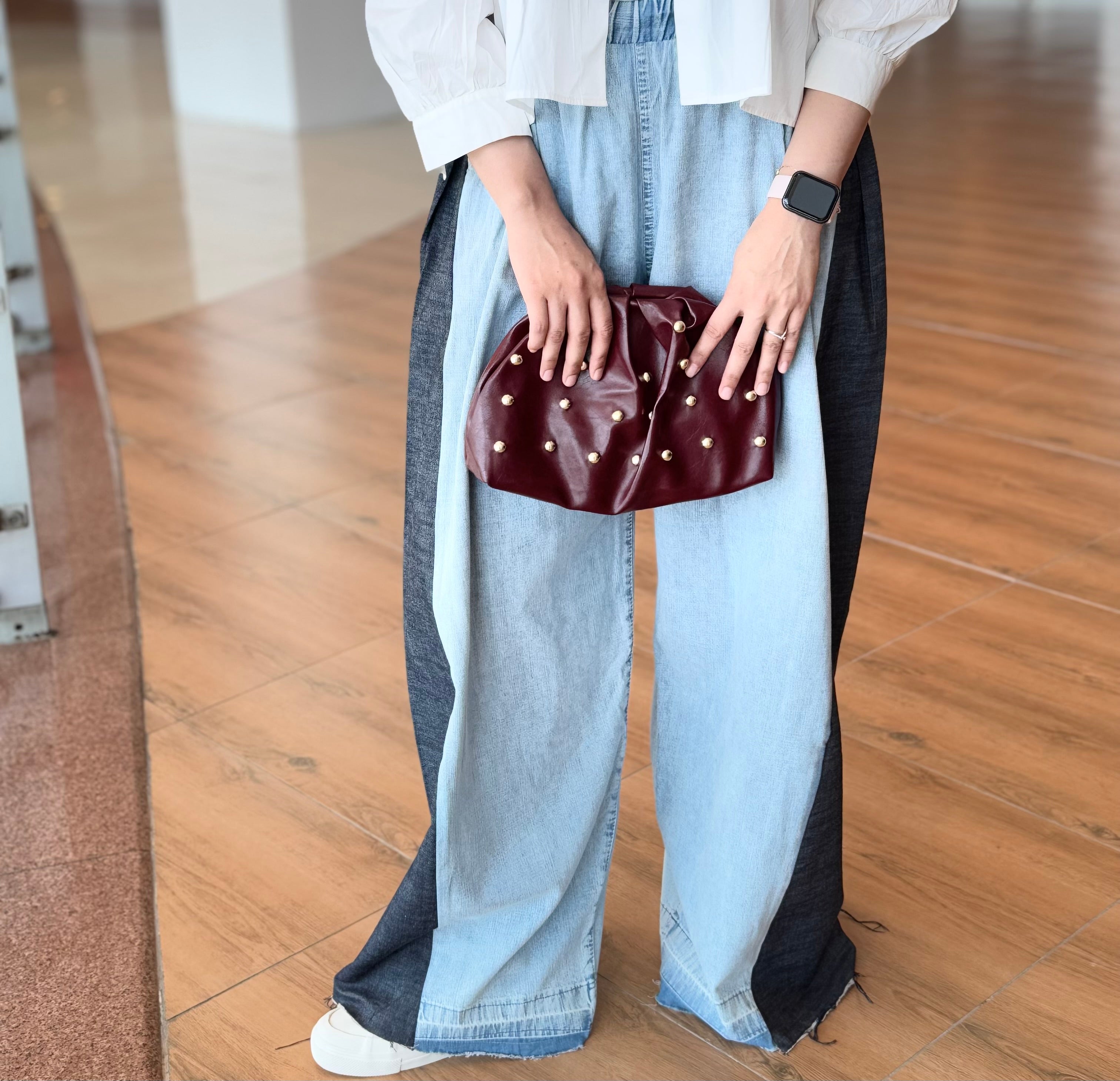 Two-Tone Wide leg pants