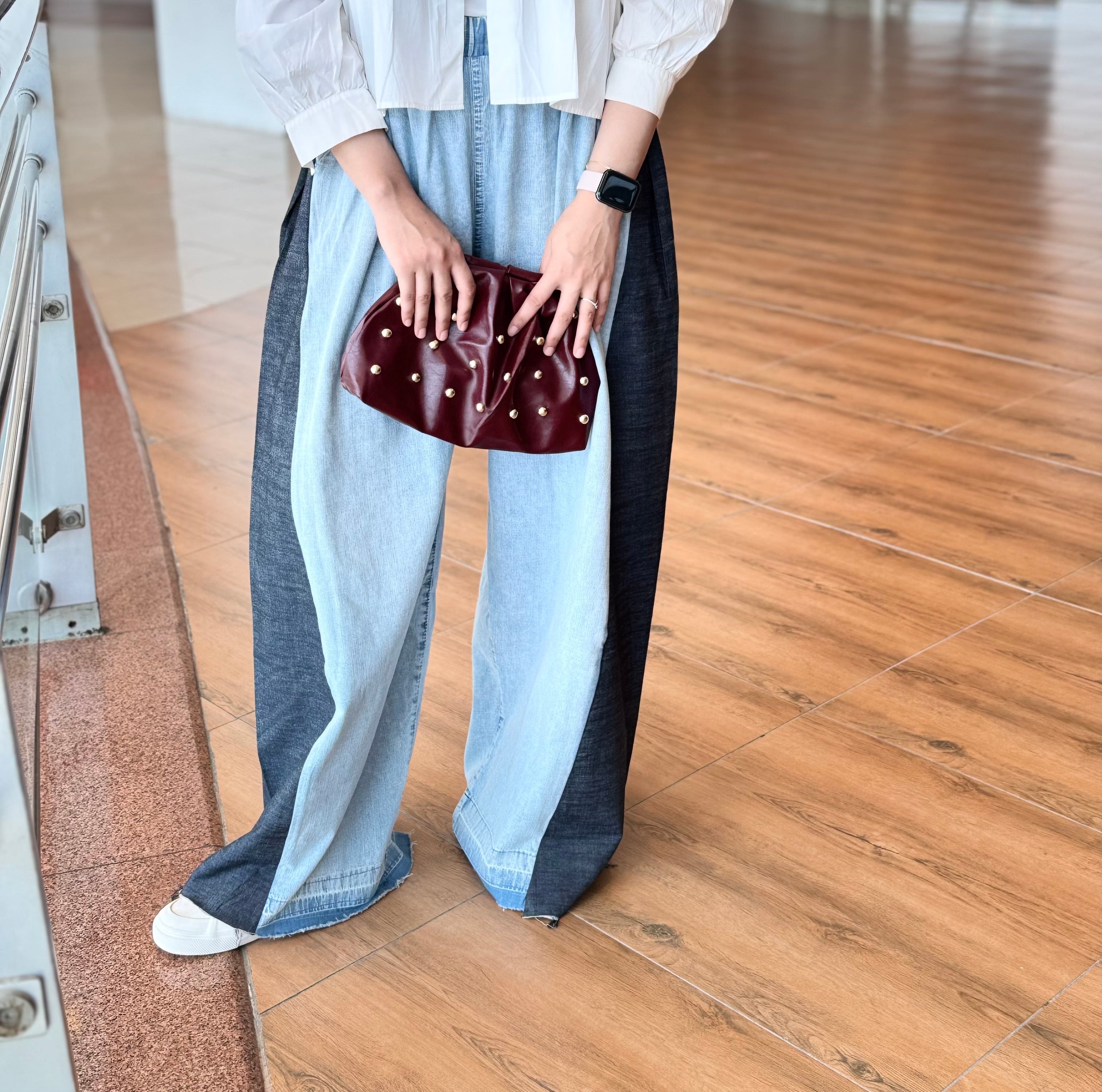 Two-Tone Wide leg pants
