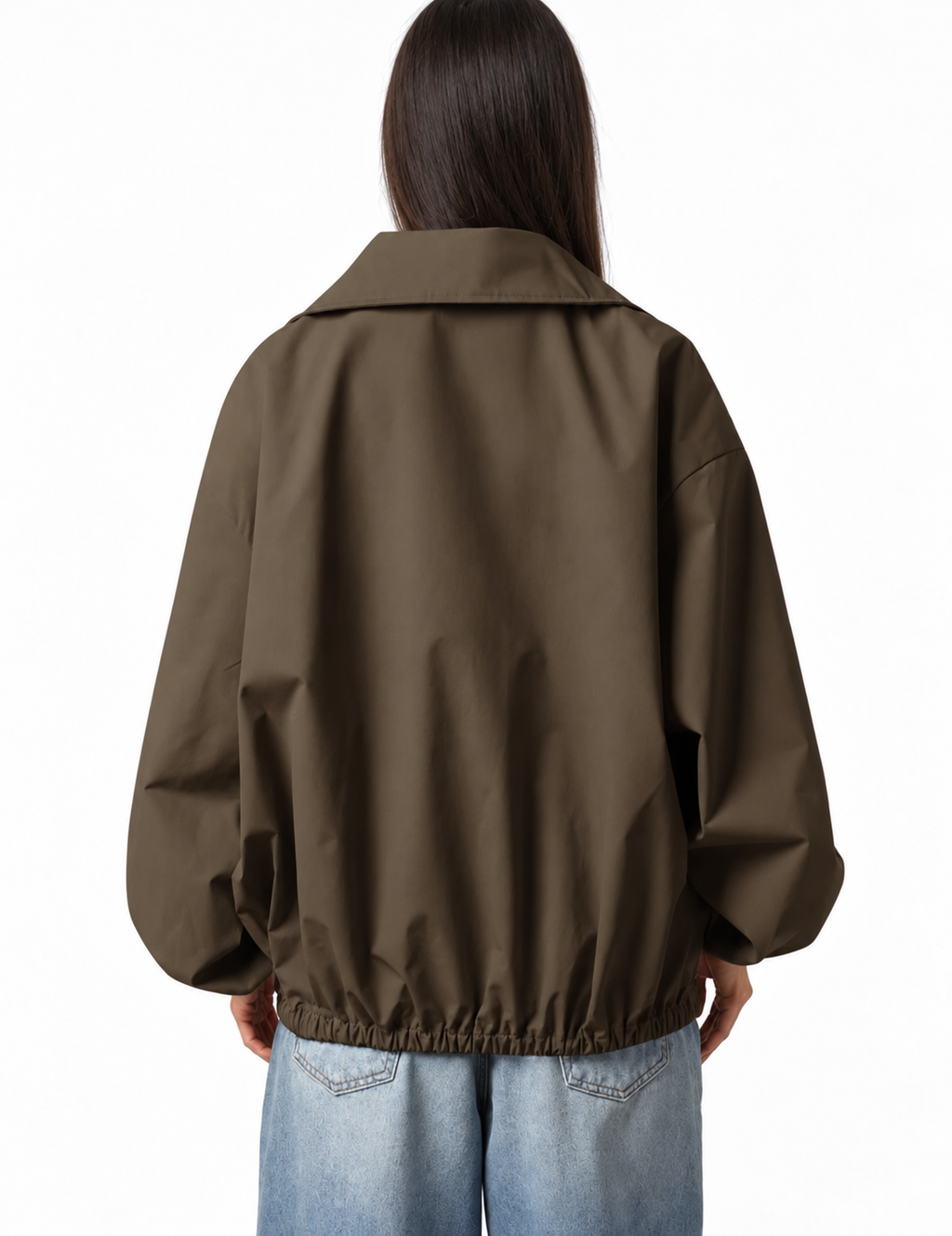 Light gbardine zipper jacket