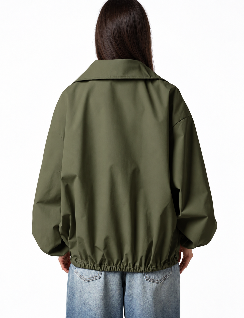 Light gbardine zipper jacket