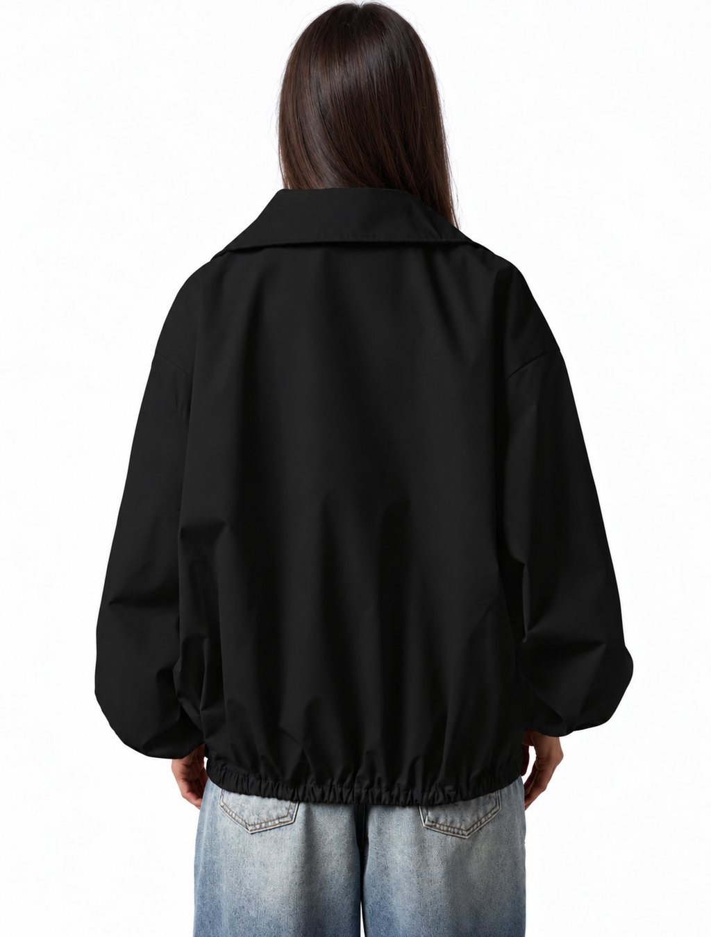 Light gbardine zipper jacket