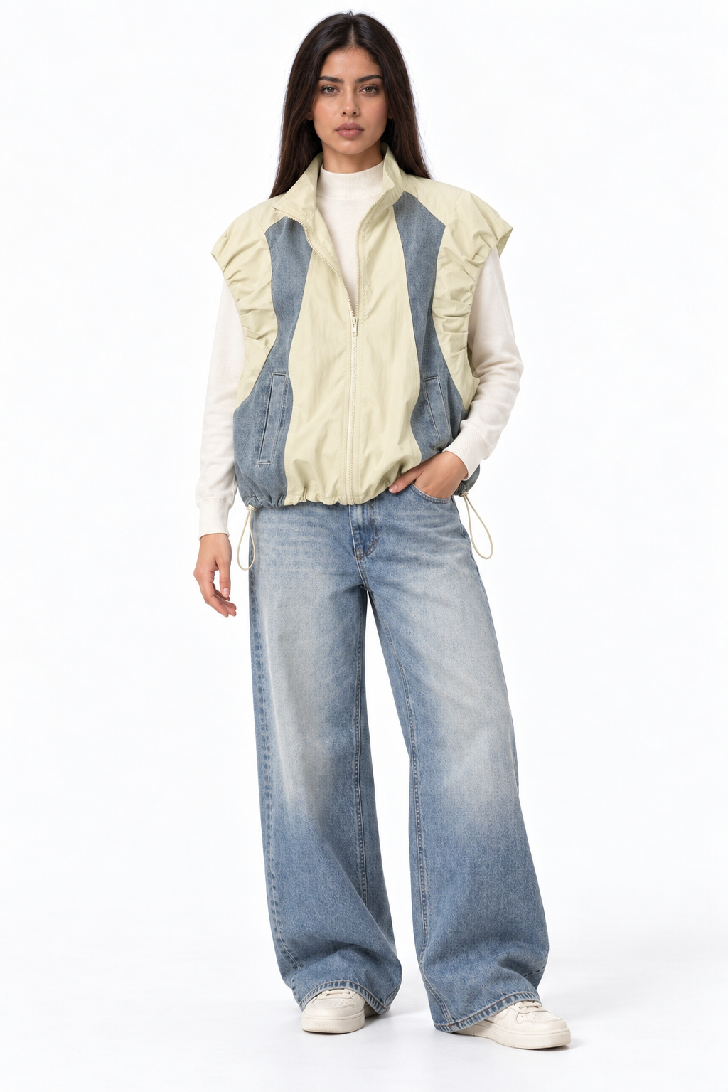 Denim x Waterproof Elastic Vest