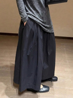 Cropped Leg Pleated Soft Pants