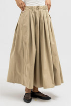 Light Pleated Gabardine Skirt