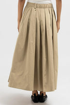 Light Pleated Gabardine Skirt