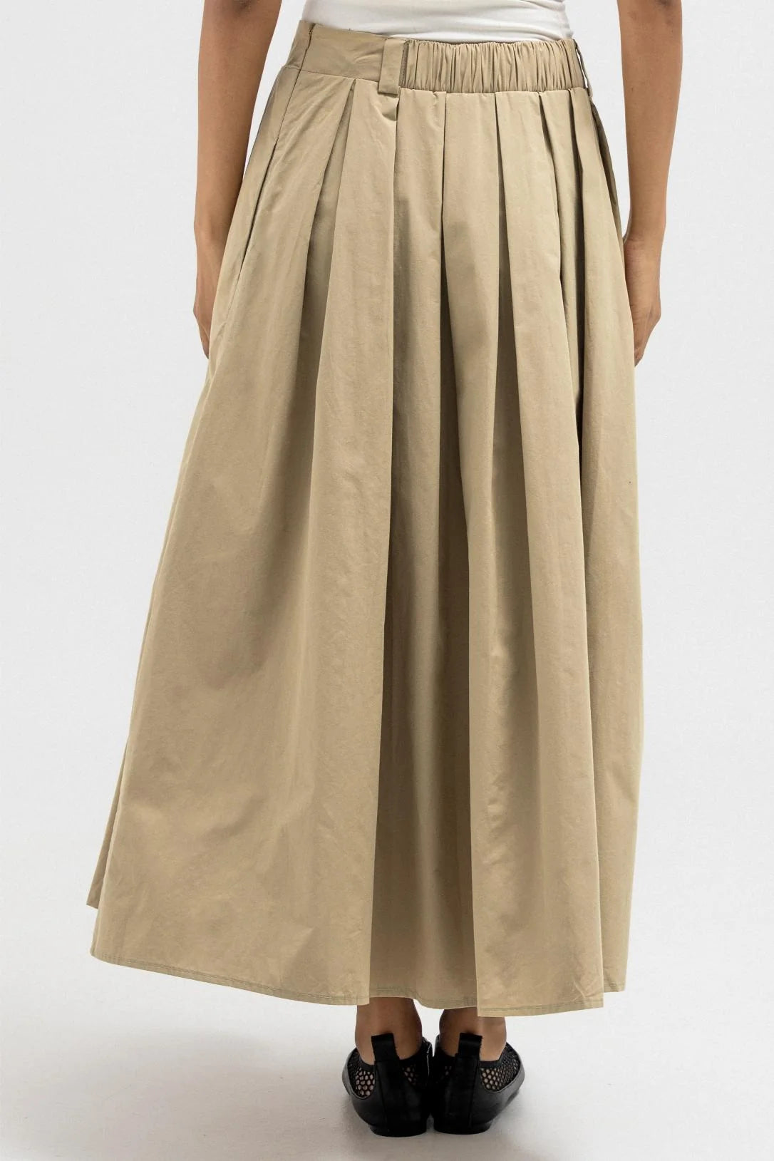 Light Pleated Gabardine Skirt
