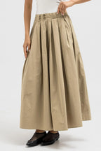 Light Pleated Gabardine Skirt