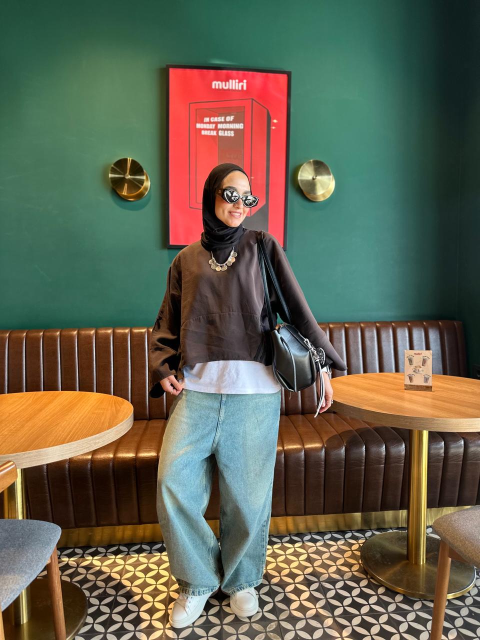 High Waist Harem Pants (Dirty Blue)