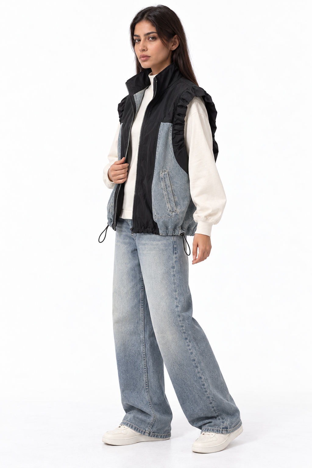 Denim x Waterproof Elastic Vest