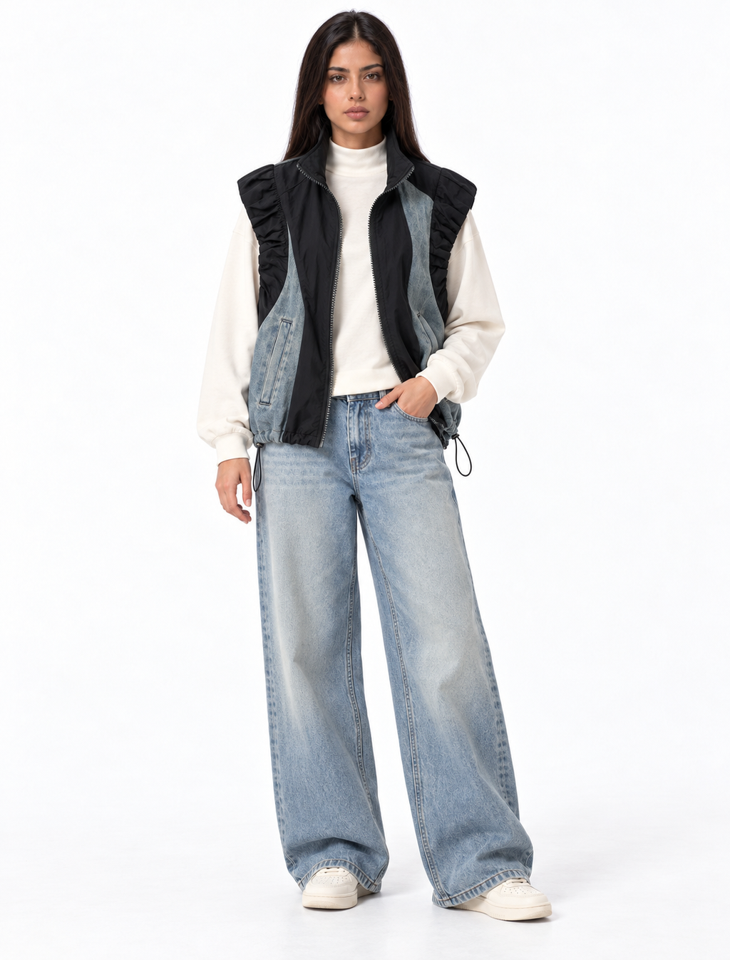 Denim x Waterproof Elastic Vest