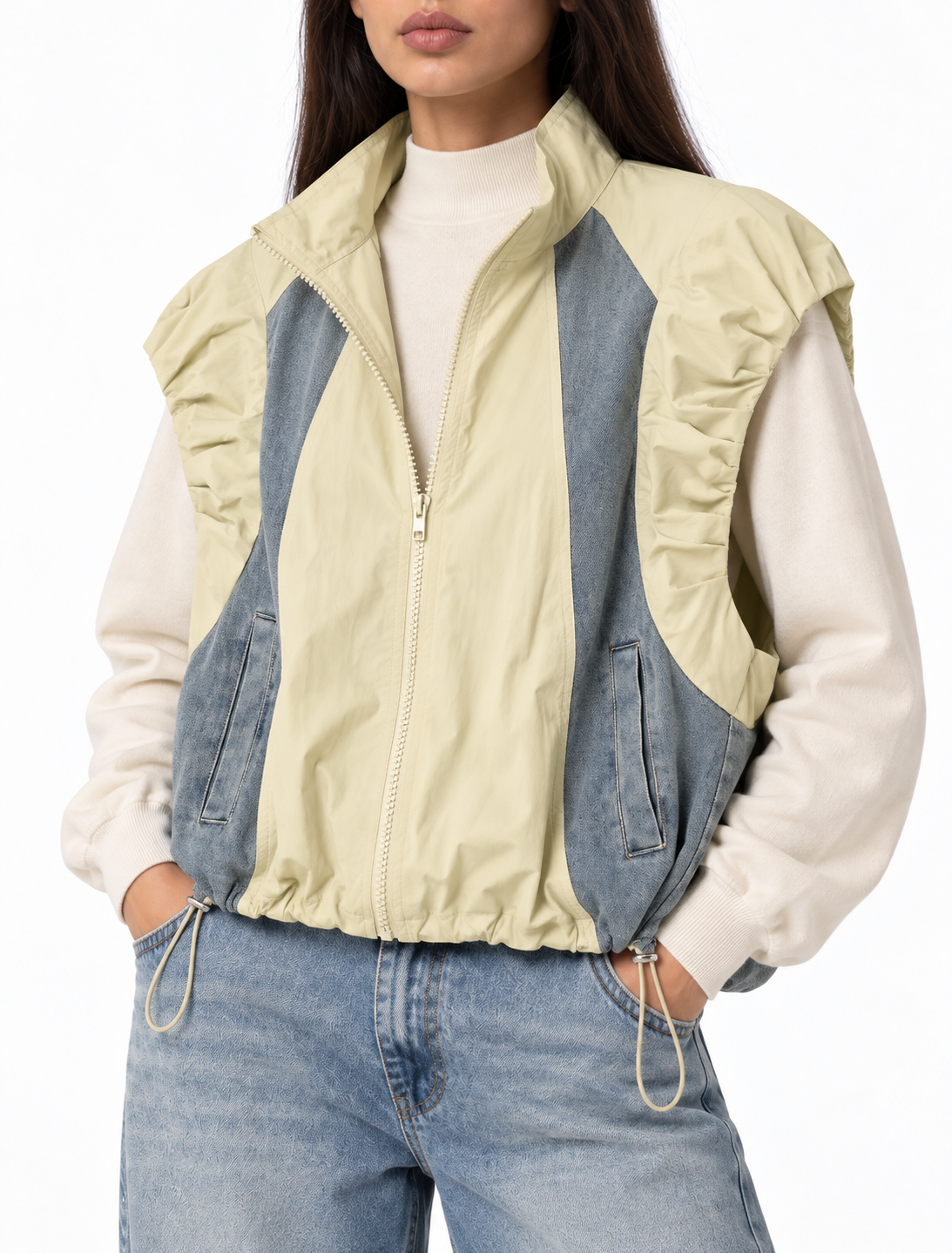Denim x Waterproof Elastic Vest