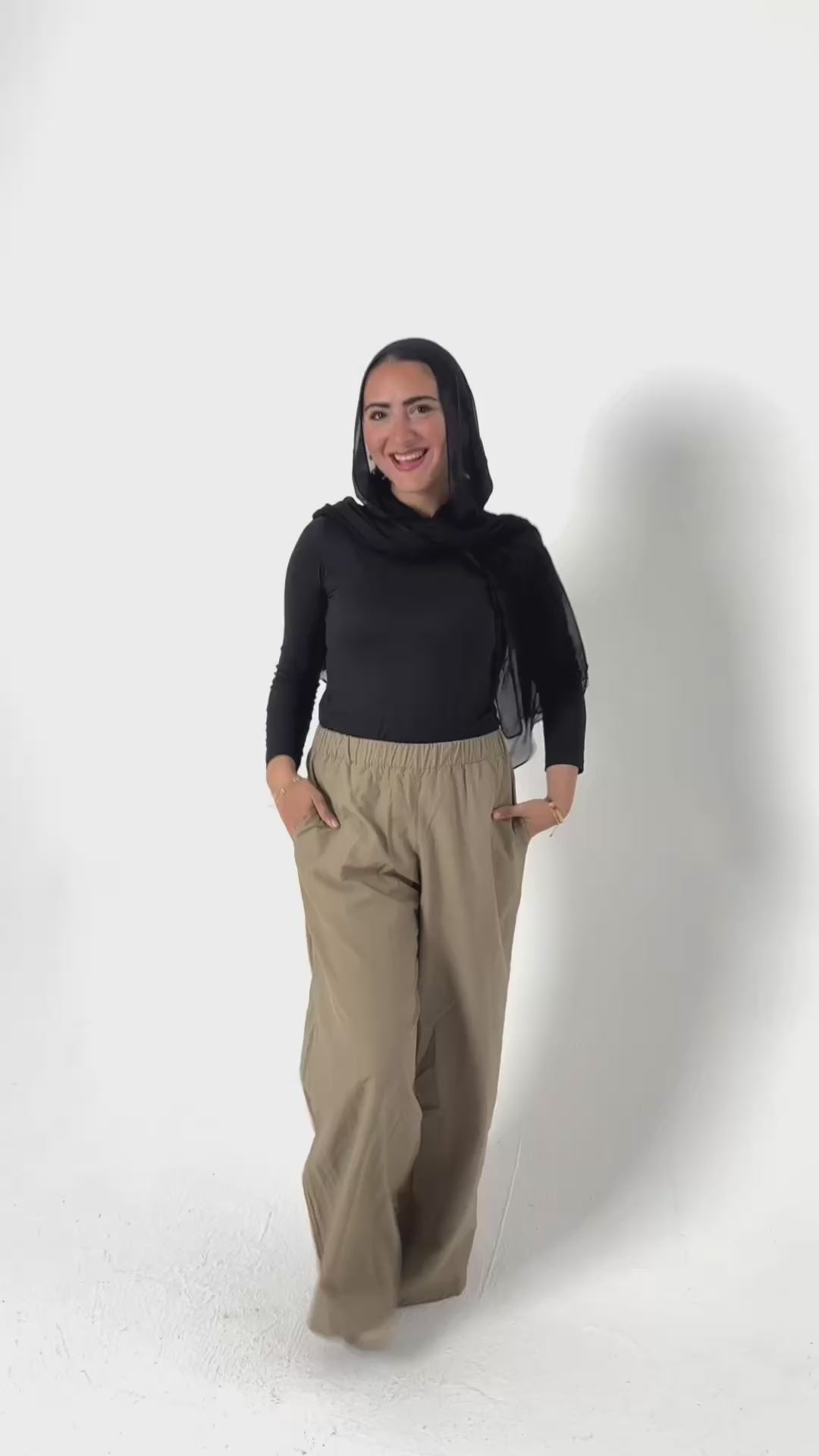 Wide Leg Soft Pants Black