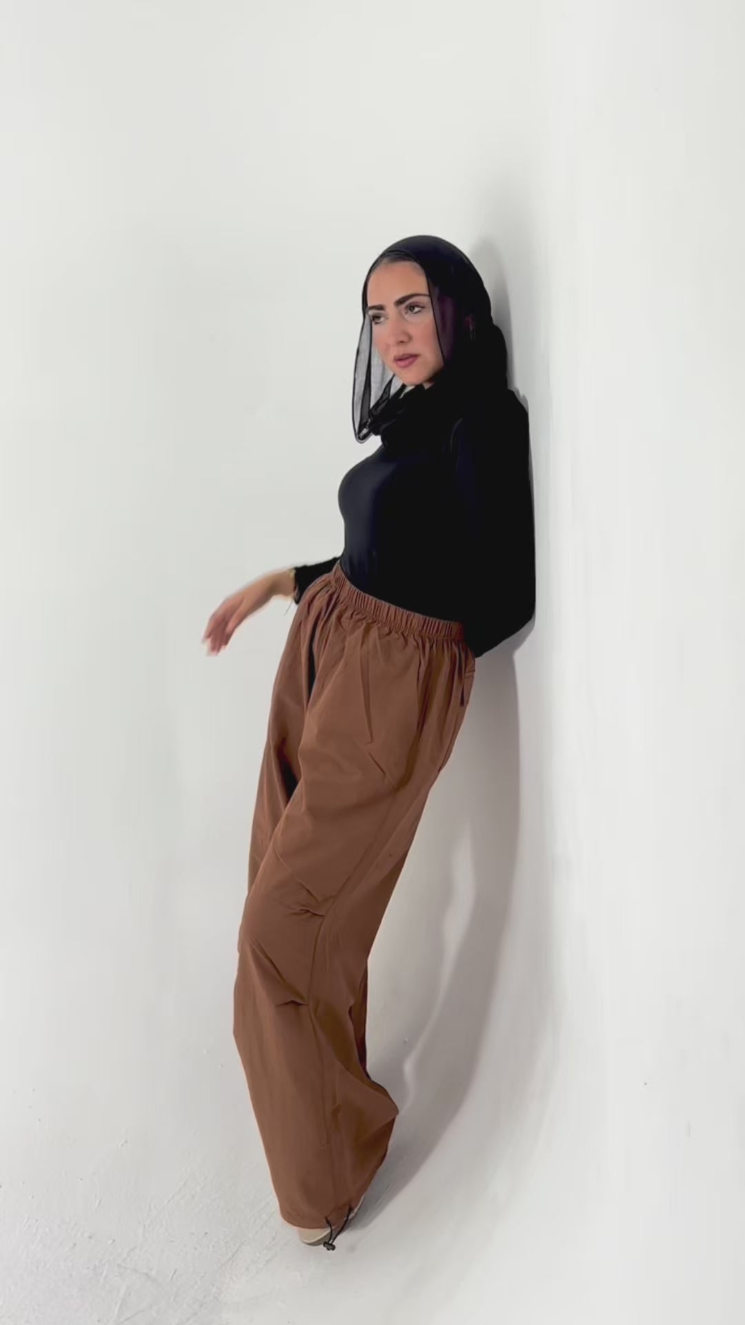 Parachute Elastic Leg Pants Matcha Green